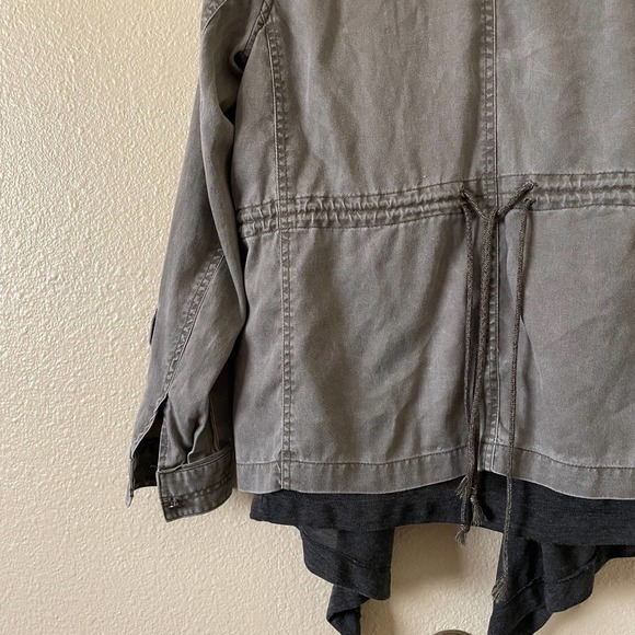 Anthropologie Hei Hei layered olive & gray utility jacket lagenlook - Picture 9 of 9